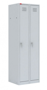 Двухсекционный металлический шкаф для одежды ШРМ-22М